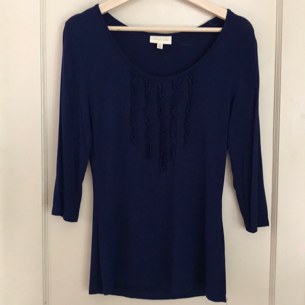 ModCloth 3/4 sleeve top with ruffle detail